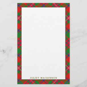 Elegant Clan MacKinnon Tartan Pset Briefpapier