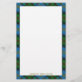 Elegant Clan MacLeod van Harris Tartan Pset Briefpapier (Voorkant)