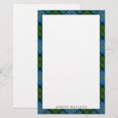 Elegant Clan MacLeod van Harris Tartan Pset Briefpapier (Voorkant / Achterkant)