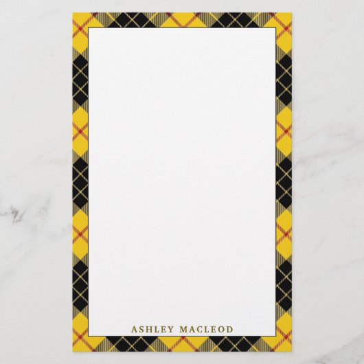Elegant Clan MacLeod van Lewis Tartan Pset Briefpapier (Voorkant)