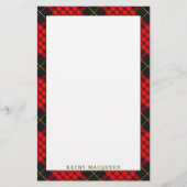 Elegant Clan MacQueen Tartan Pset Briefpapier (Voorkant)