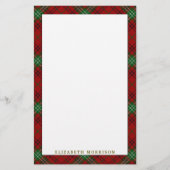Elegant Clan Morrison Tartan Pset Briefpapier (Voorkant)