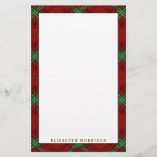 Elegant Clan Morrison Tartan Pset Briefpapier