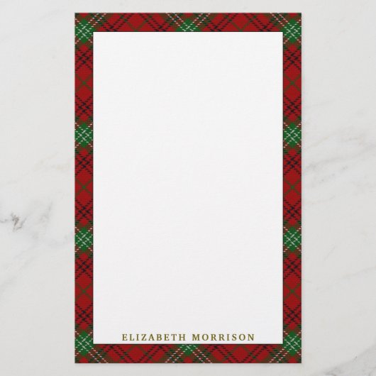 Elegant Clan Morrison Tartan Pset Briefpapier (Voorkant)