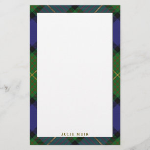 Elegant Clan Muir Tartan Pset Briefpapier