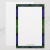 Elegant Clan Muir Tartan Pset Briefpapier (Voorkant / Achterkant)