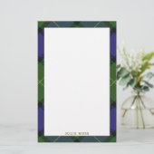 Elegant Clan Muir Tartan Pset Briefpapier (Staand voorkant)