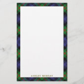Elegant Clan Murray Tartan Pset Briefpapier (Voorkant)