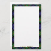 Elegant Clan Murray Tartan Pset Briefpapier (Voorkant / Achterkant)