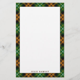 Elegant Clan Ramsay Sinaasappel Hunting Tartan Pse Briefpapier