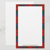 Elegant Clan Robertson Tartan Pset Briefpapier (Voorkant / Achterkant)