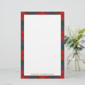 Elegant Clan Robertson Tartan Pset Briefpapier (Staand voorkant)
