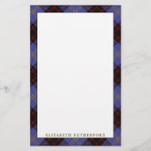 Elegant Clan Rutherford Tartan Pset Briefpapier (Voorkant)