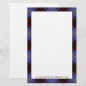 Elegant Clan Rutherford Tartan Pset Briefpapier (Voorkant / Achterkant)