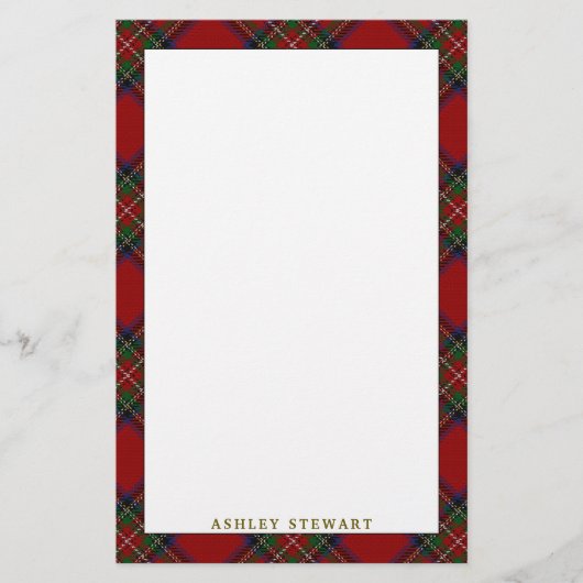Elegant Clan Stewart Tartan Pset Briefpapier (Voorkant)