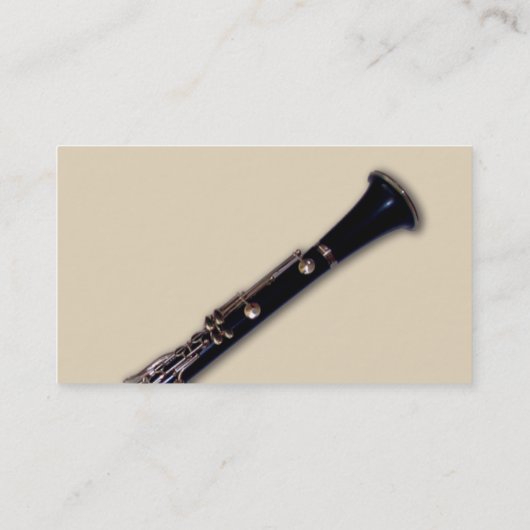 Elegant Clarinet Visitekaartje (Achterkant)