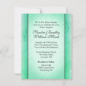 Elegant Class Green Wedding Invitting Kaart (Voorkant)