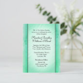 Elegant Class Green Wedding Invitting Kaart (Staand voorkant)