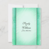 Elegant Class Green Wedding Invitting Kaart (Achterkant)