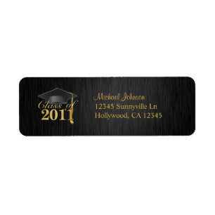 Elegant Class of 2011 Black/Gold Etiket