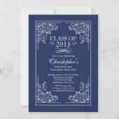 Elegant Class of 2015 Graduation Party Invitation Kaart (Voorkant)