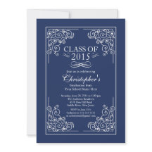Elegant Class of 2015 Graduation Party Invitation
