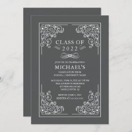 Elegant Class of 2018 Graduation Party Invitation Kaart