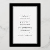 Elegant Class of 2023 Afstuderen Gold Folie Uitnodiging (Achterkant)