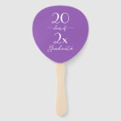 Elegant Class of 2023 Afstuderen Violet Pattern Handwaaier (Voorkant)