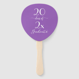 Elegant Class of 2023 Afstuderen Violet Pattern Handwaaier