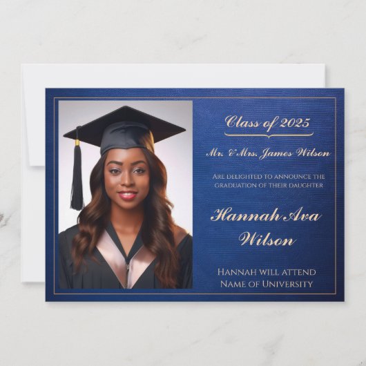 Elegant Class of 2025 Afstuderen aangekondigd Kaart (Voorkant)
