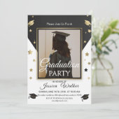 Elegant Class of 2026 Graduate Celebration Invite Kaart (Staand voorkant)