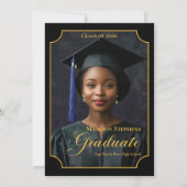 Elegant Class of 2026 Portrait Graduation Aankondiging (Voorkant)