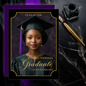 Elegant Class of 2026 Portrait Graduation Aankondiging
