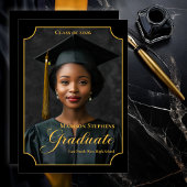 Elegant Class of 2026 Portrait Graduation Aankondiging
