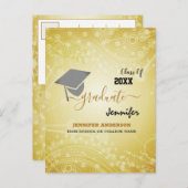 Elegant Class of 20XX, Photo, Topper Afstuderen Aankondigingskaart (Voorkant / Achterkant)