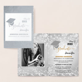 Elegant Class of 20XX, Photo, Topper Afstuderen Folie Kaarten