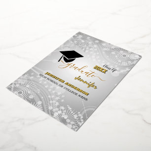Elegant Class of 20XX, Photo, Topper Afstuderen Folie Uitnodiging