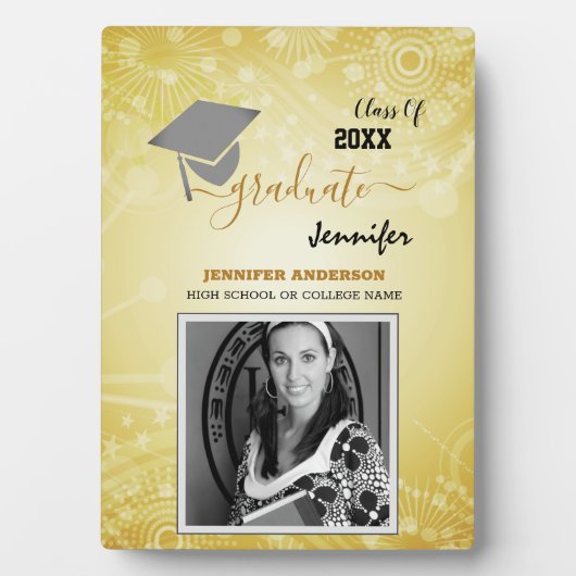 Elegant Class of 20XX, Photo, Topper Afstuderen Fotoplaat (voorkant)