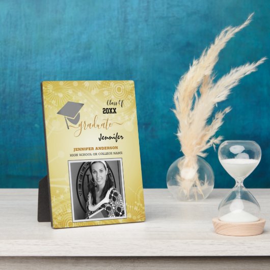 Elegant Class of 20XX, Photo, Topper Afstuderen Fotoplaat (Zijkant)