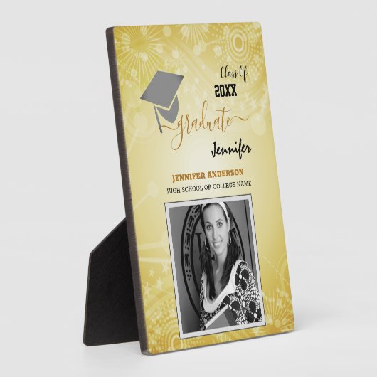 Elegant Class of 20XX, Photo, Topper Afstuderen Fotoplaat (Zijkant)