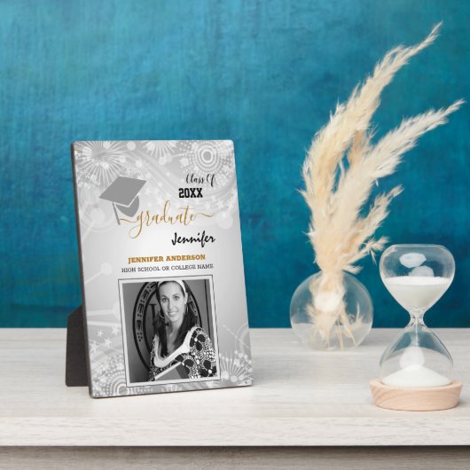 Elegant Class of 20XX, Photo, Topper Afstuderen Fotoplaat (Zijkant)