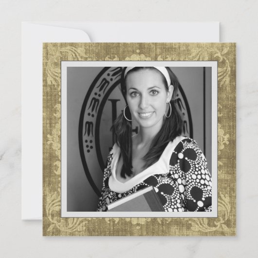 Elegant Class of 20XX, Photo, Topper Afstuderen Kaart (Achterkant)