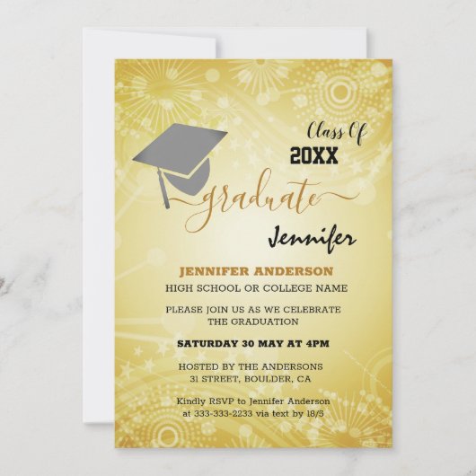 Elegant Class of 20XX, Photo, Topper Afstuderen Kaart (Voorkant)