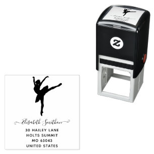 Elegant Classic Ballet Dancer Personal Stationery Zelfinktende Stempel