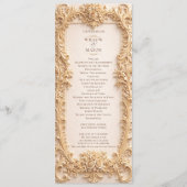 Elegant Classic Baroque Frame Wedding Program Programmakaart (Voorkant)