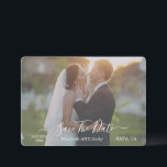 Elegant Classic Black and White Caligraphy Wedding Save The Date<br><div class="desc">-Capture the timeless beauty of love with this elegant black and white wedding photo, featuring intricate calligraphy. Perfect for couples seeking a sophisticated and classic touch for their special day, this beautiful image is ideal for wedding invitations, decor, or personal keepsakes. The contrast of black and white enhances the romantic...</div>