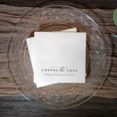 Elegant Classic Black and White Cheers Wedding Servet