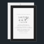 Elegant Classic Black and White Wedding Invitation Kaart<br><div class="desc">Elegante zwart-wit klassieke bruiloft uitnodiging Dit is elegantie en zachtheid samen geweven.</div>