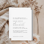 Elegant Classic Black and White Wedding Invitation Kaart<br><div class="desc">Elegant uitnodiging voor een zwarte en witte bruiloft. Klassieke doopvont op een witte achtergrond. Op de achterzijde staan de initialen van de bruid en de bruidegom met een decoratieve afbeelding. Tekst,  lettertype,  kleuren en achtergrond zijn verwisselbaar en verwijderbaar.</div>